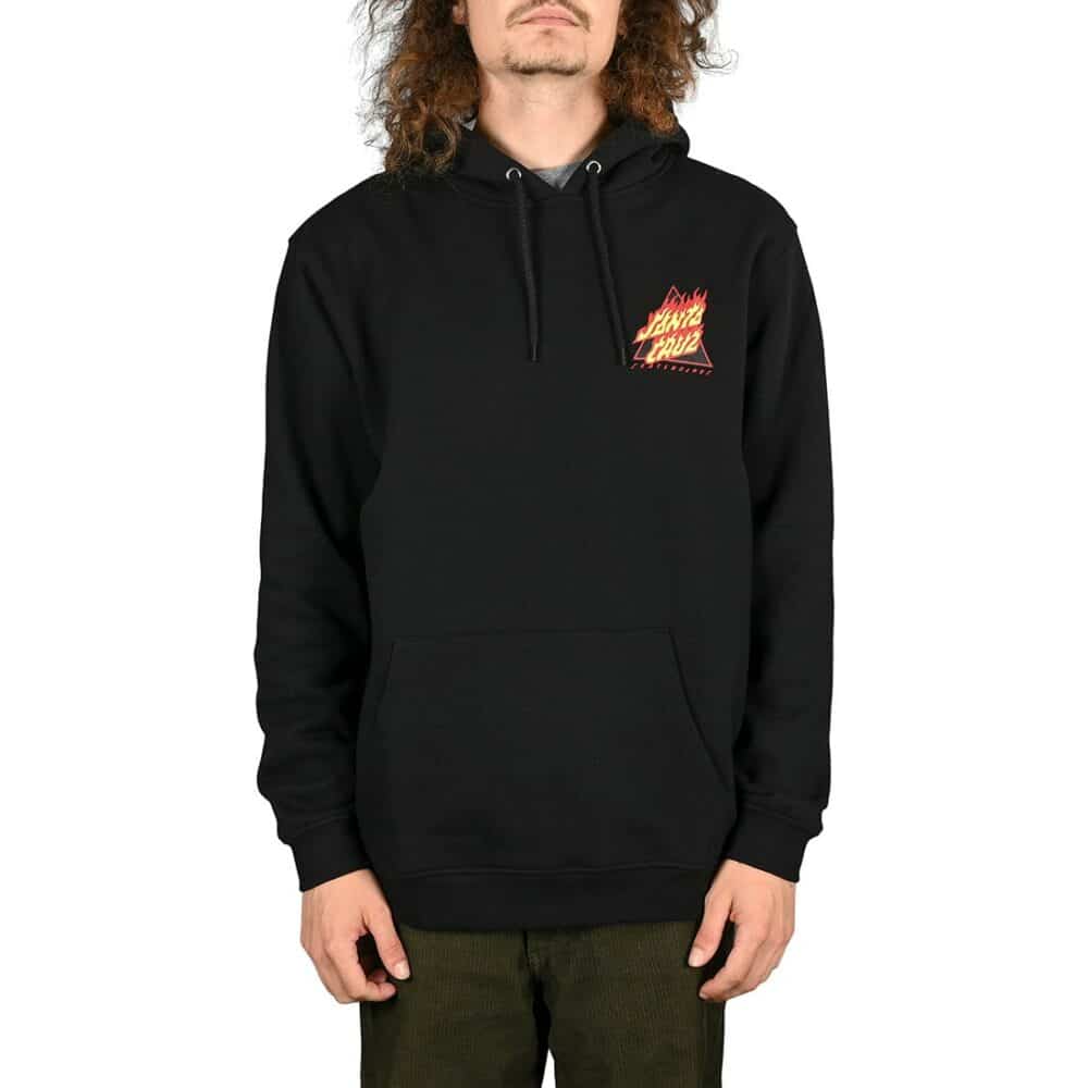 Santa Cruz Flamed Not A Dot Pullover Hoodie - Black