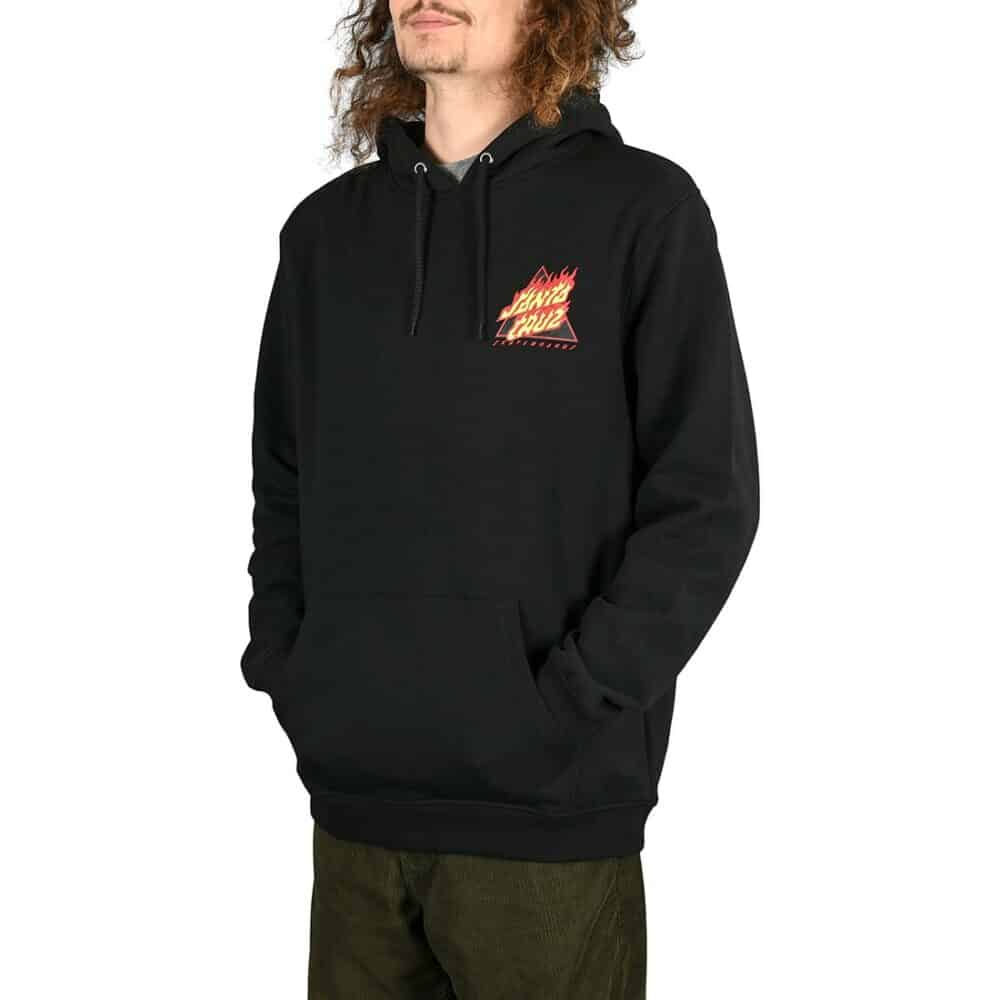 Santa Cruz Flamed Not A Dot Pullover Hoodie - Black