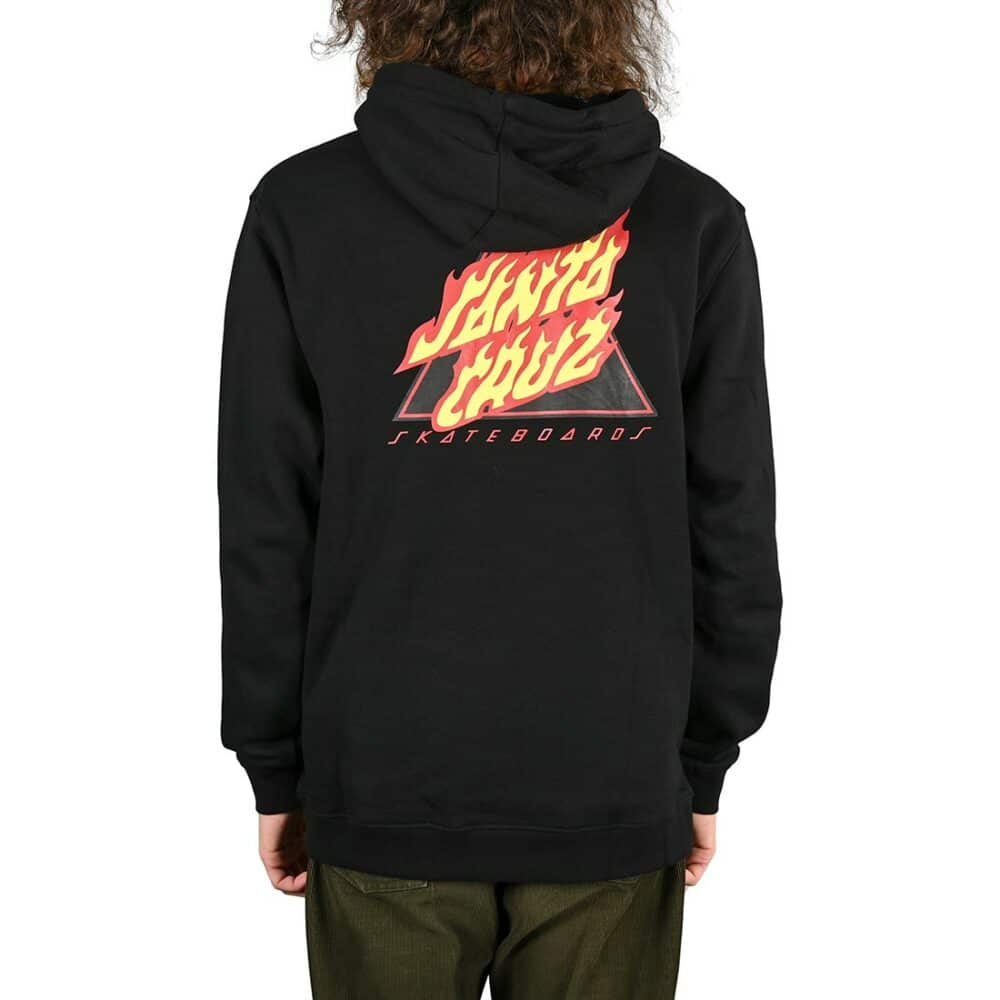 Santa Cruz Flamed Not A Dot Pullover Hoodie - Black