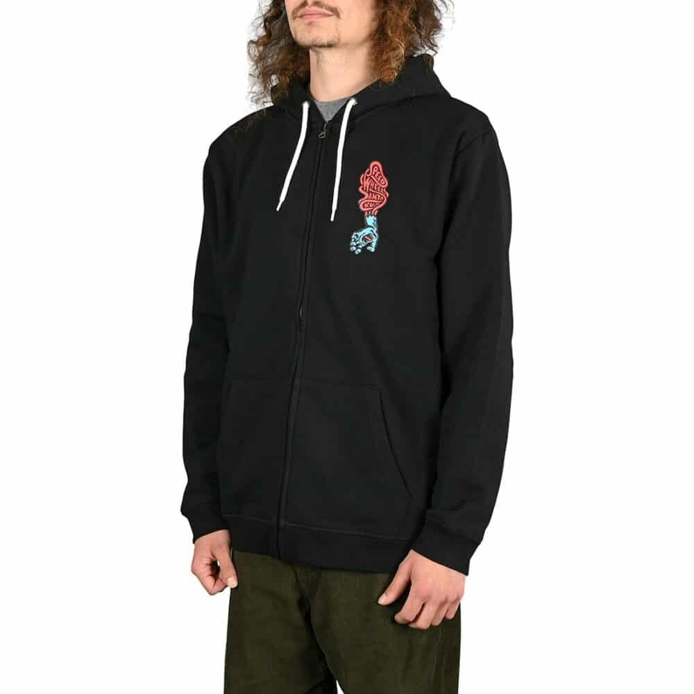 Santa Cruz Speed Wheels Scream Zip-Up Hoodie - Black