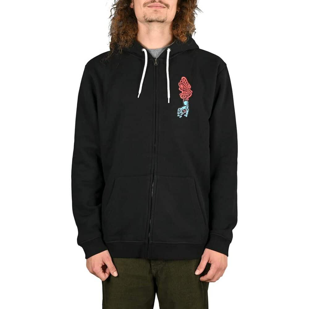 Santa Cruz Speed Wheels Scream Zip-Up Hoodie - Black