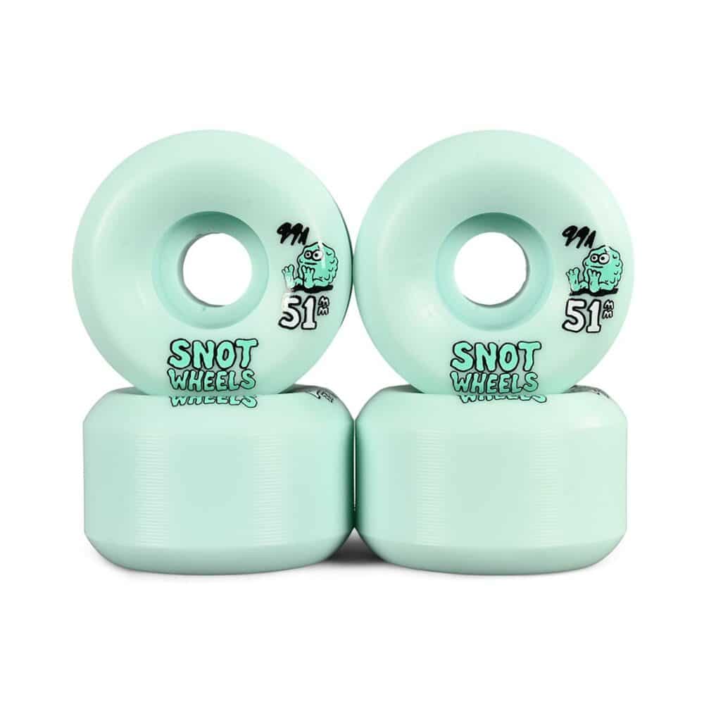 Snot Wheels Team Conical 99a 51mm Skateboard Wheels – Pale Teal