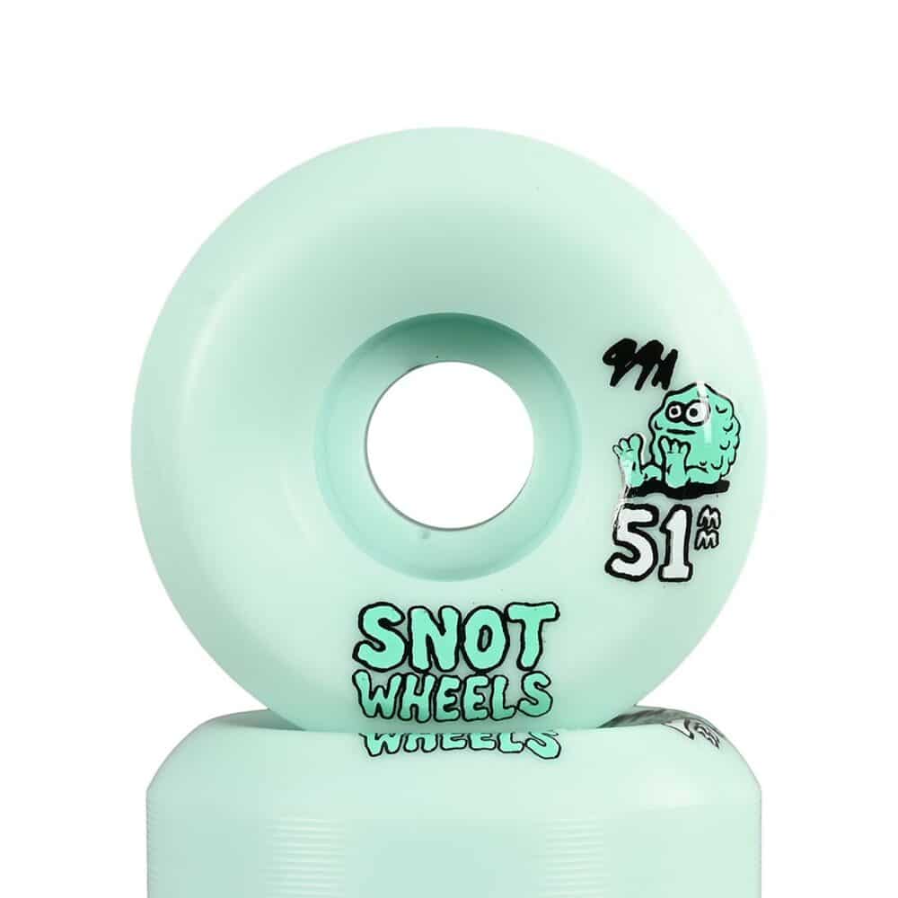 Snot Wheels Team Conical 99a 51mm Skateboard Wheels – Pale Teal