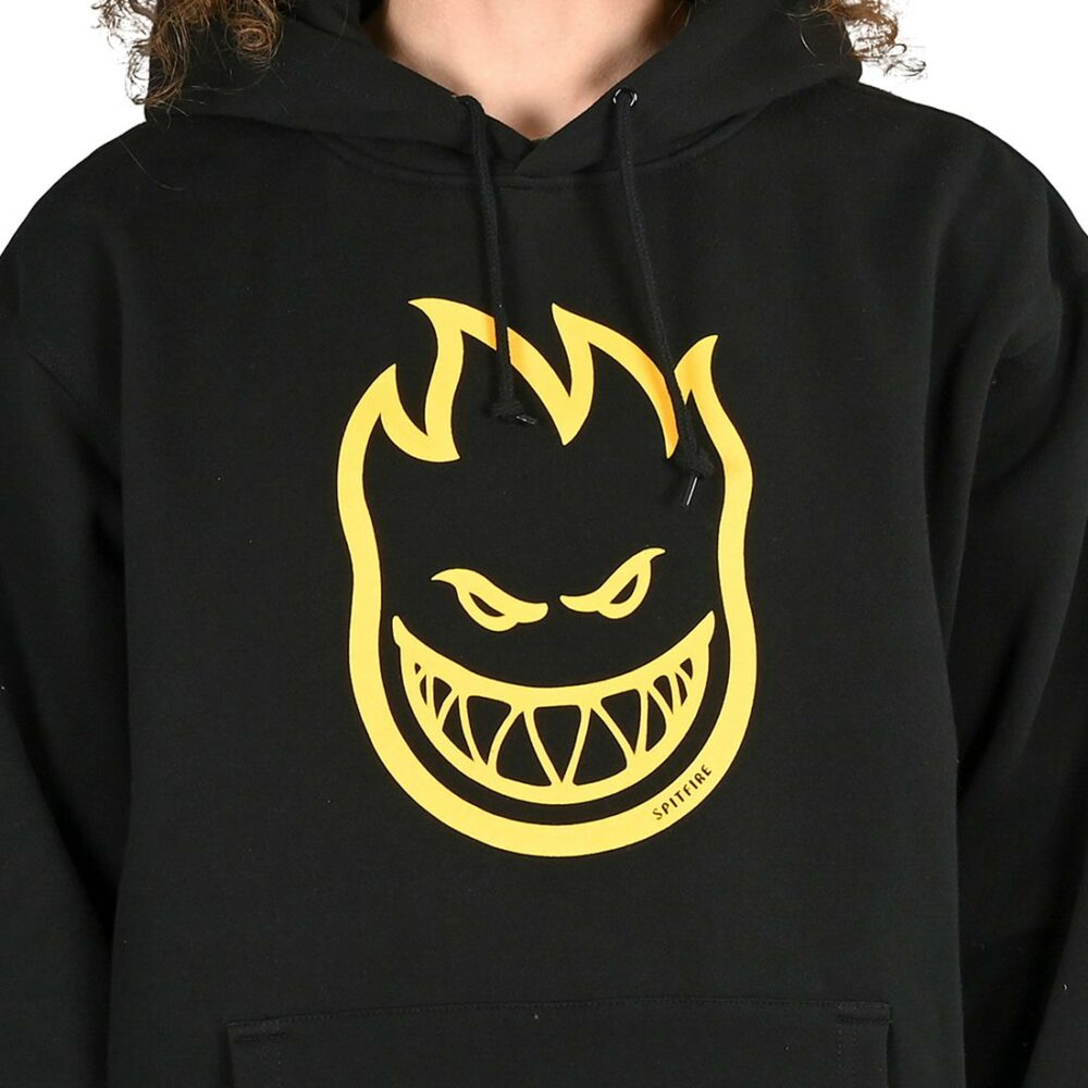 Spitfire Bighead Hoodie - Black/Gold