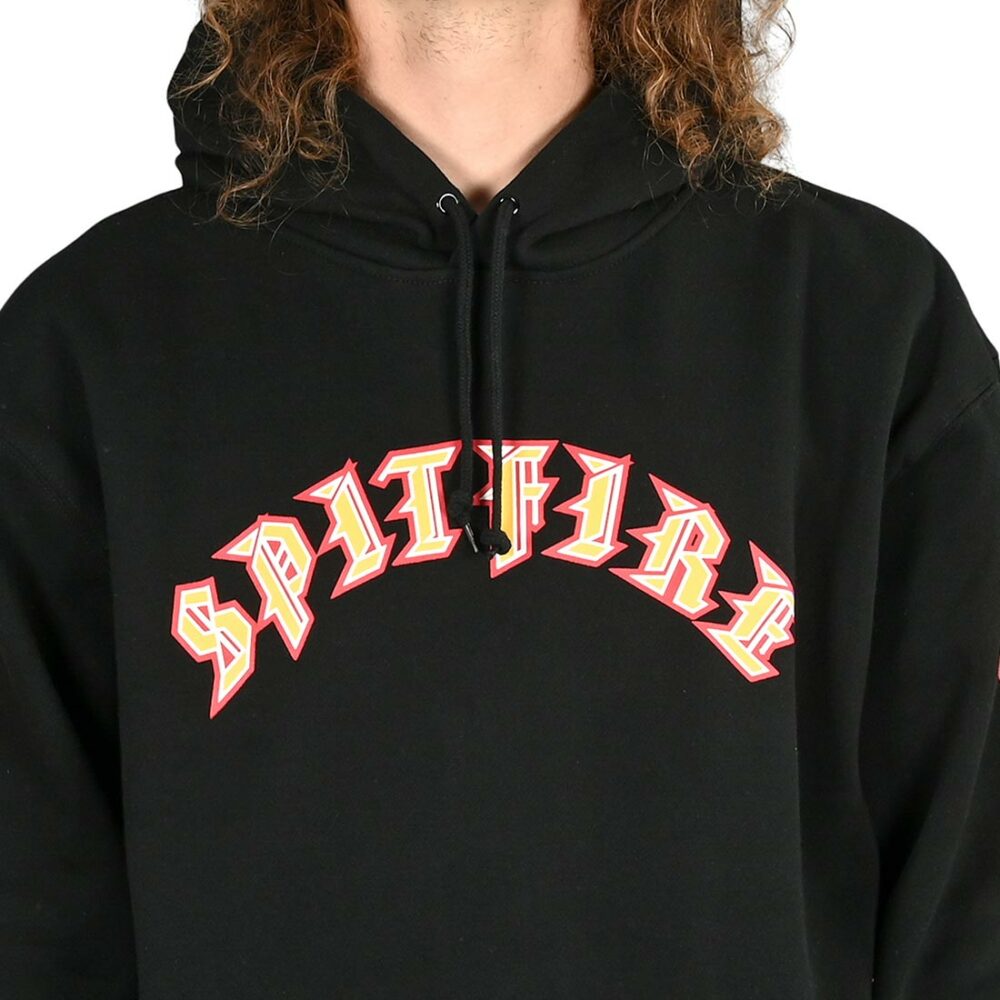 Spitfire Old E Bighead Fill Sleeve Hoodie - Black