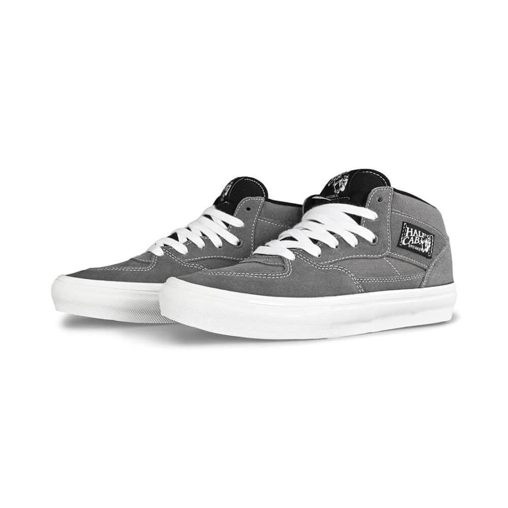 Vans Half Cab Skate Shoes - Grey/White