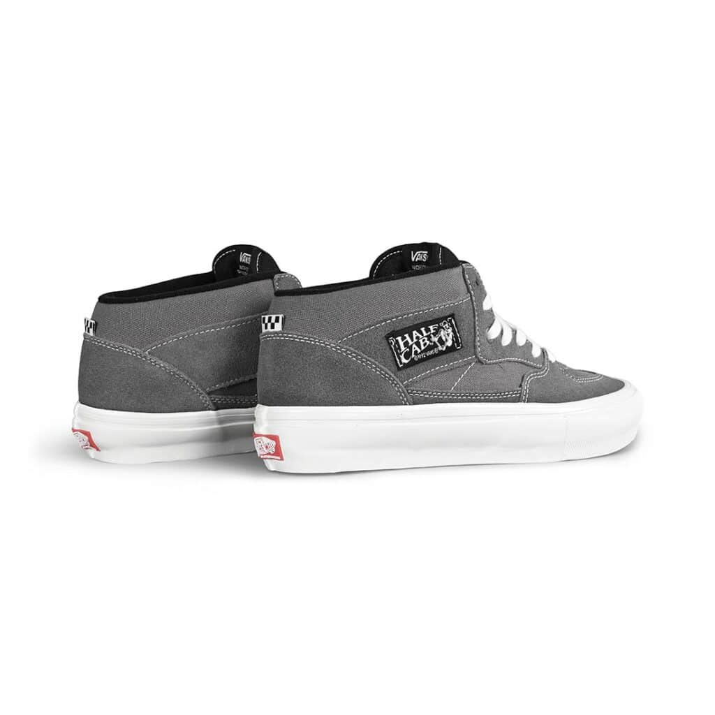 Vans Half Cab Skate Shoes Grey/White Supereight