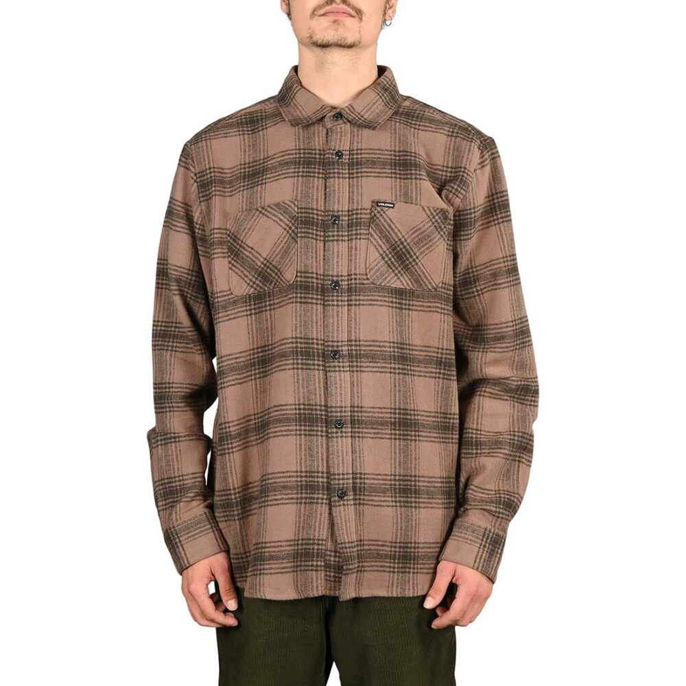 Volcom Tone Stone L/S Shirt - Brown