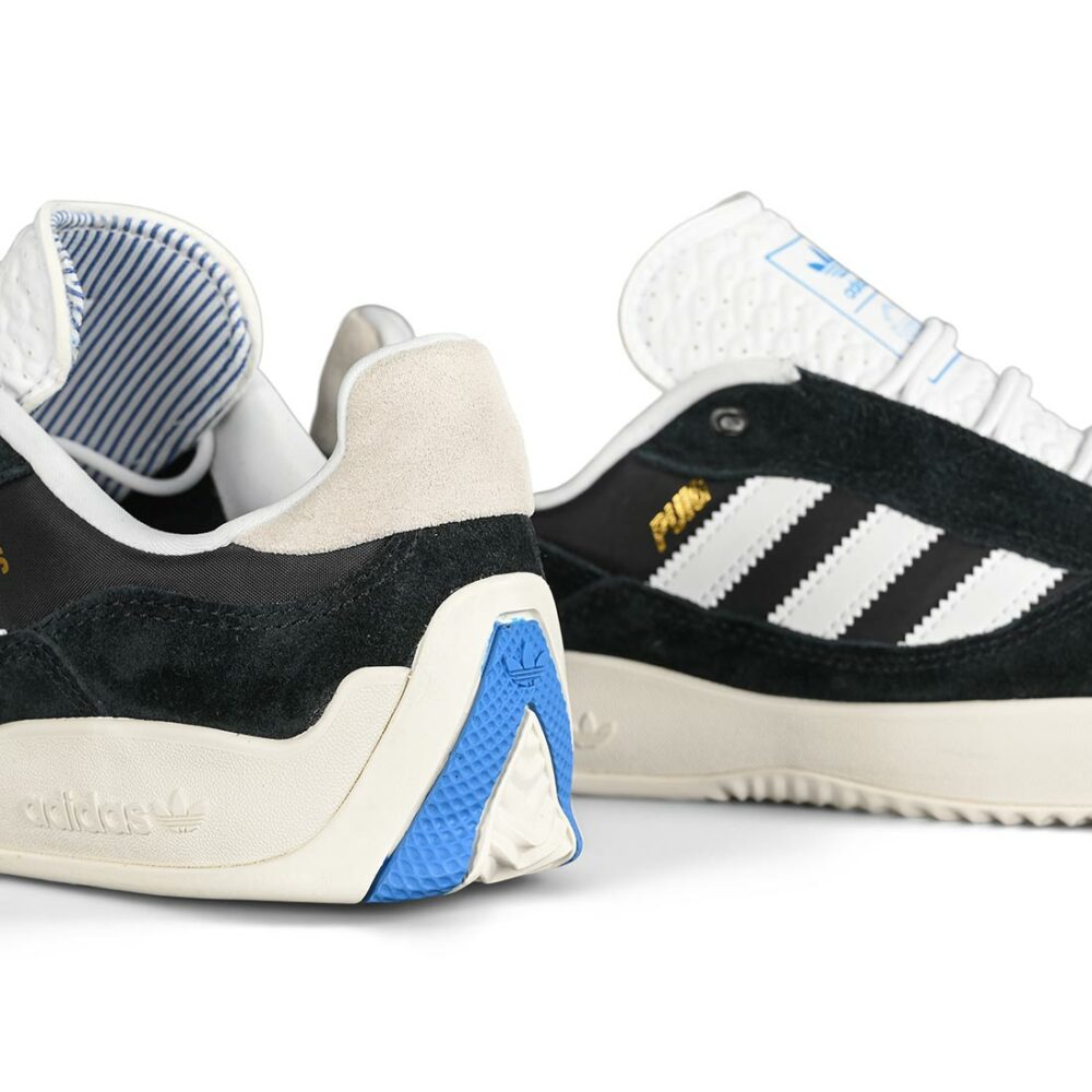 Adidas Puig Skate Shoes - Core Black/Cloud White/Blue Bird