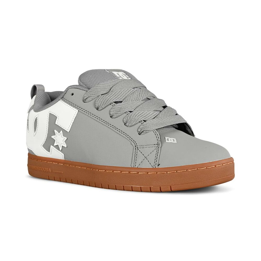 DC Court Graffik Skate Shoes - Grey/Gum