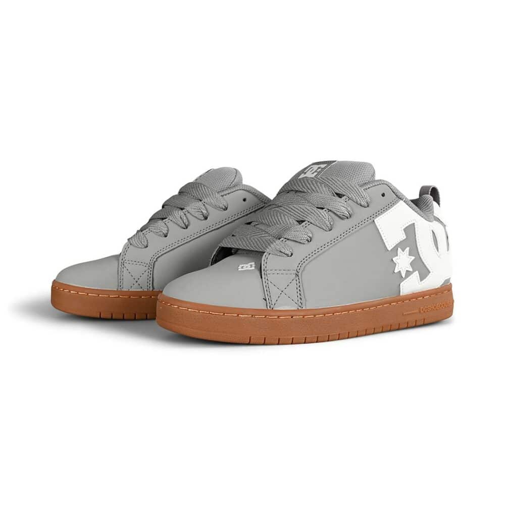 DC Court Graffik Skate Shoes - Grey/Gum