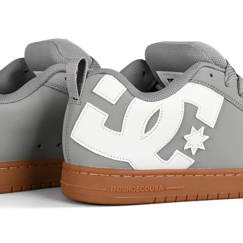 DC Court Graffik Skate Shoes - Grey/Gum