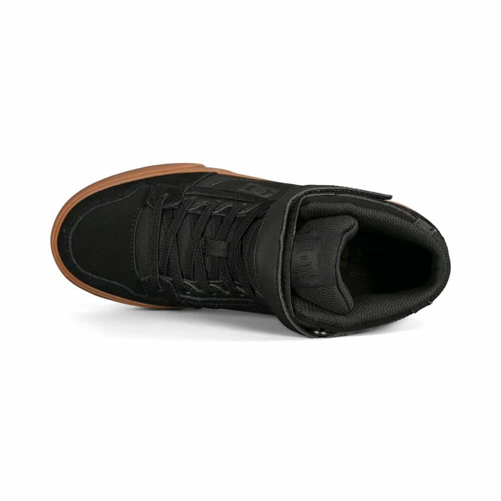 DC Pure High Top EV (Youth) Skate Shoes - Black/Gum