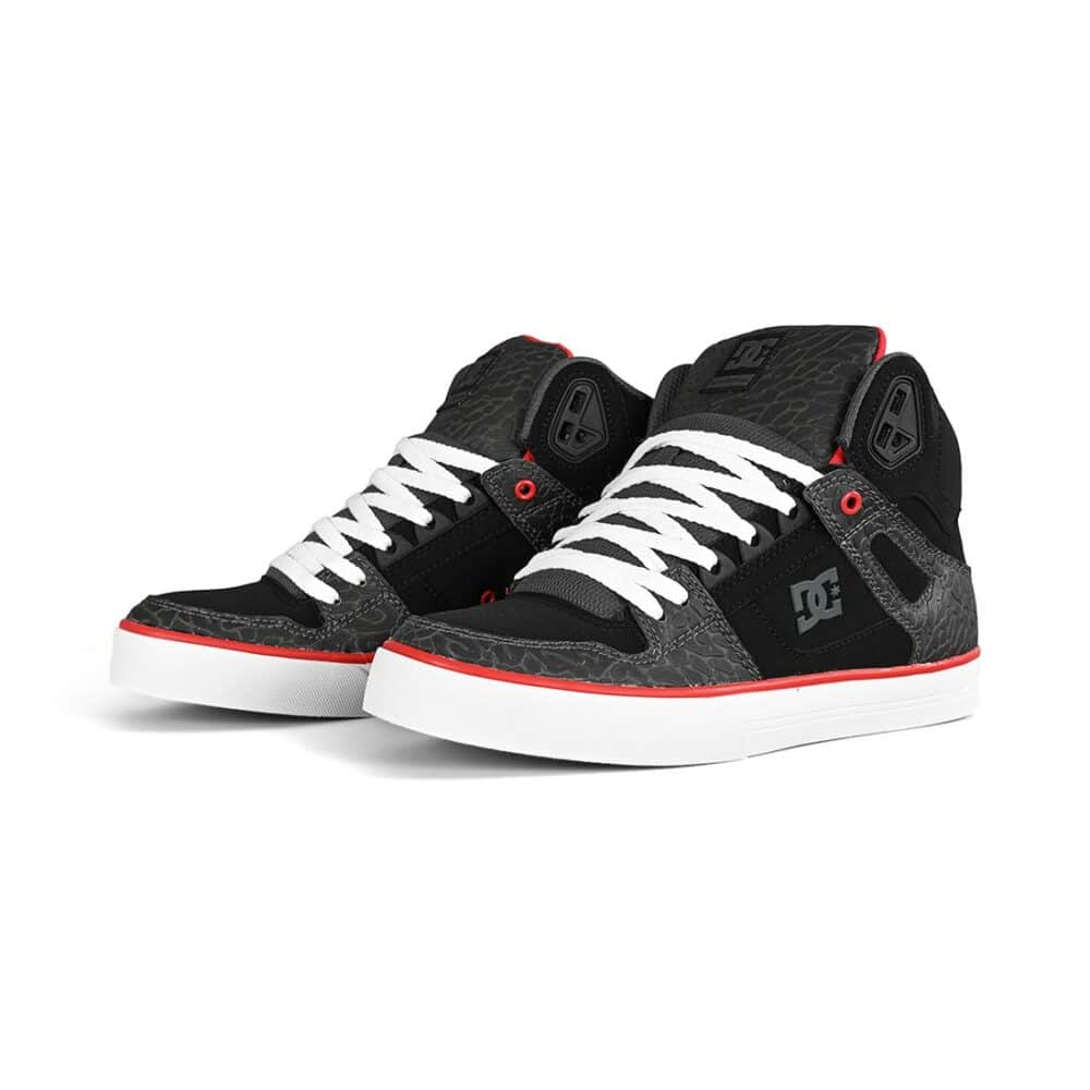 DC Pure High Top WC SE Skate Shoes - Dark Grey/White