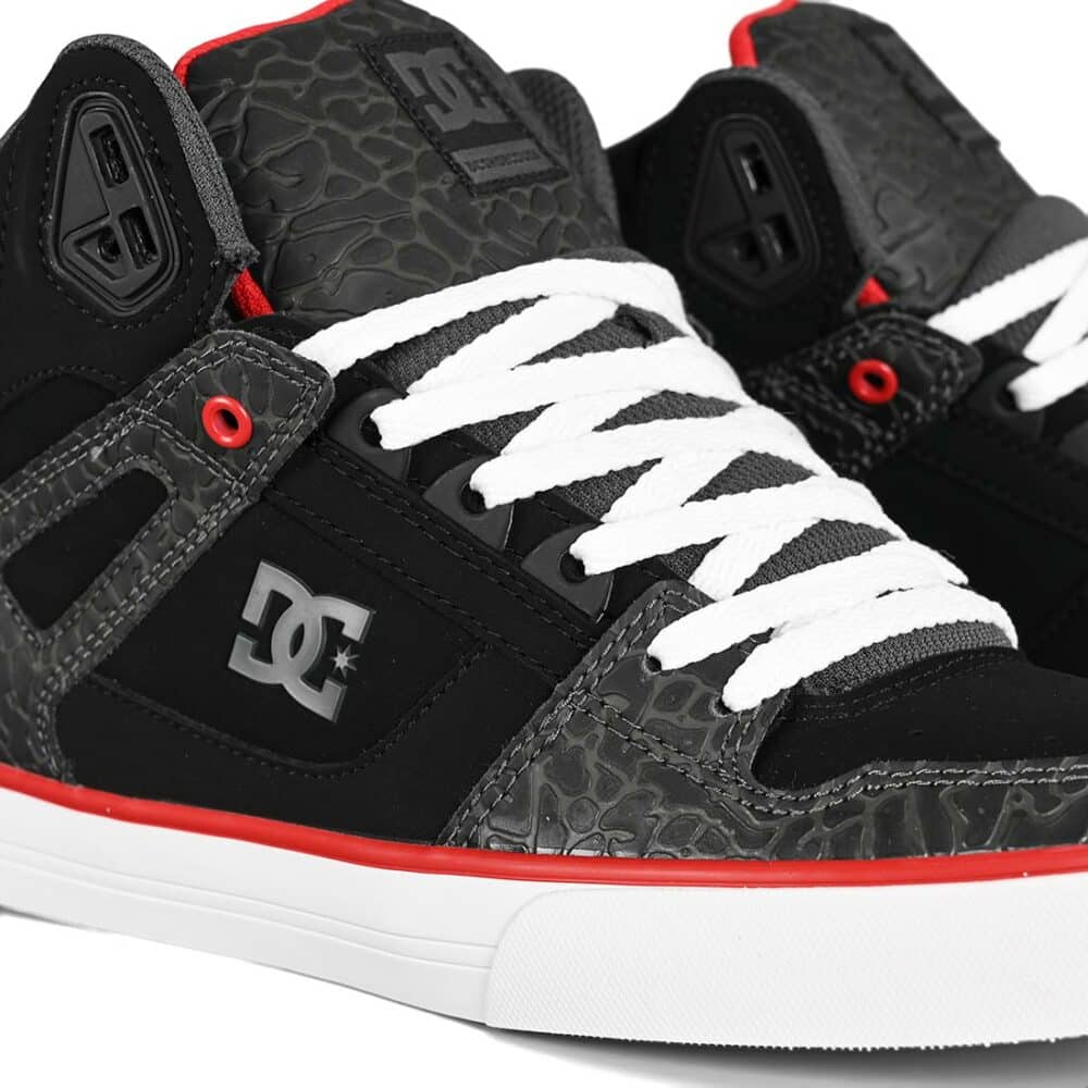 DC Pure High Top WC SE Skate Shoes - Dark Grey/White