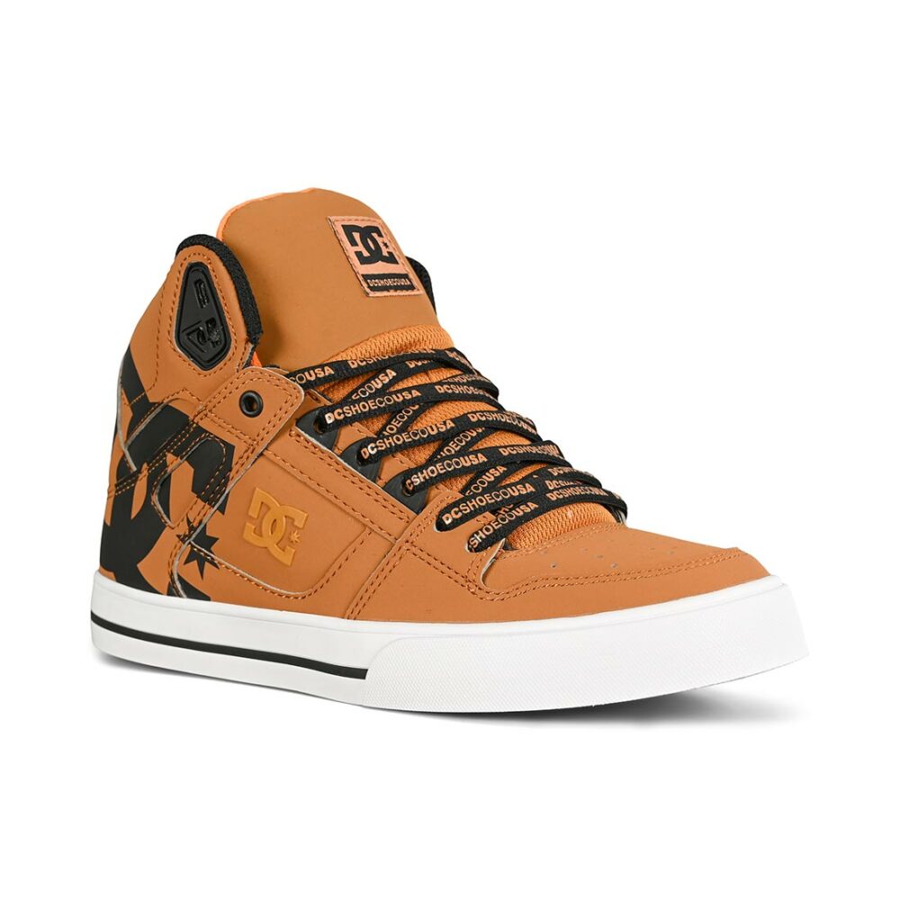 DC Pure High Top WC SE Skate Shoes - Wheat/Black