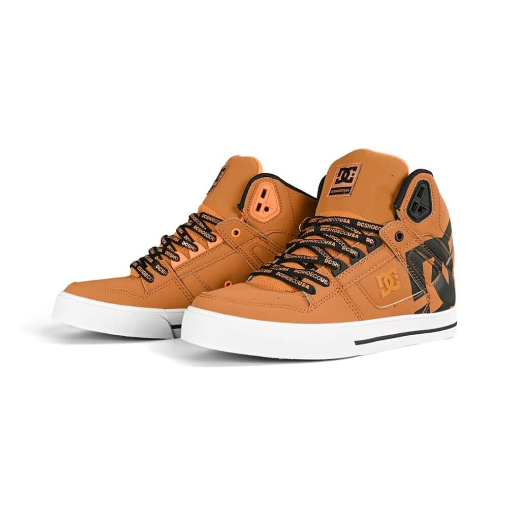 DC Pure High Top WC SE Skate Shoes - Wheat/Black