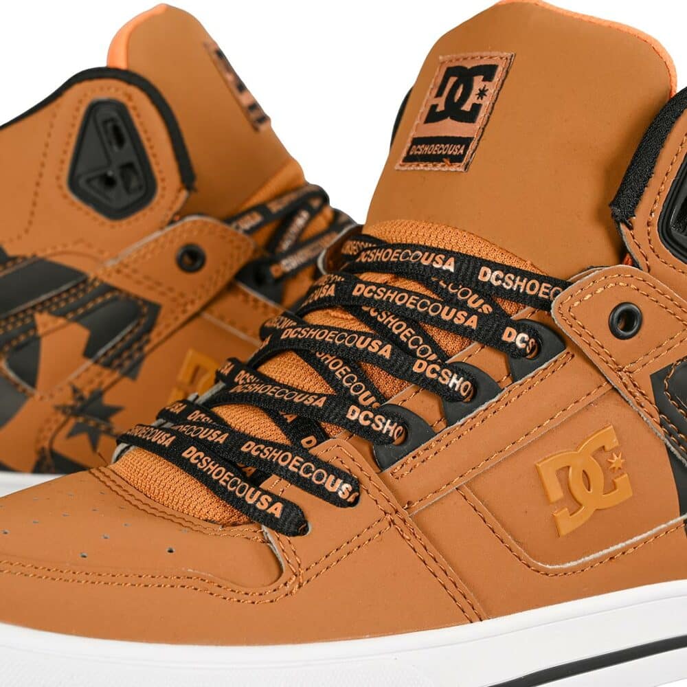 DC Pure High Top WC SE Skate Shoes - Wheat/Black