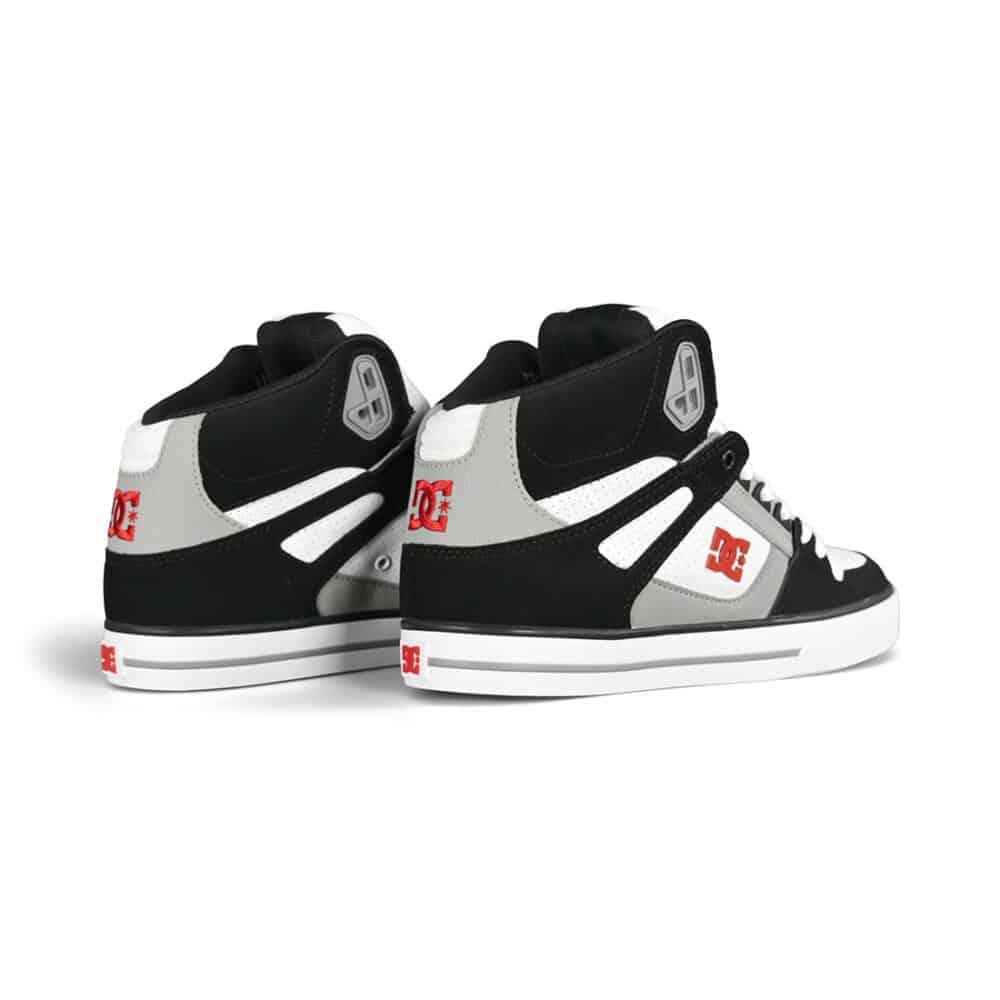 DC Pure High Top WC Skate Shoes - Black/White/Red