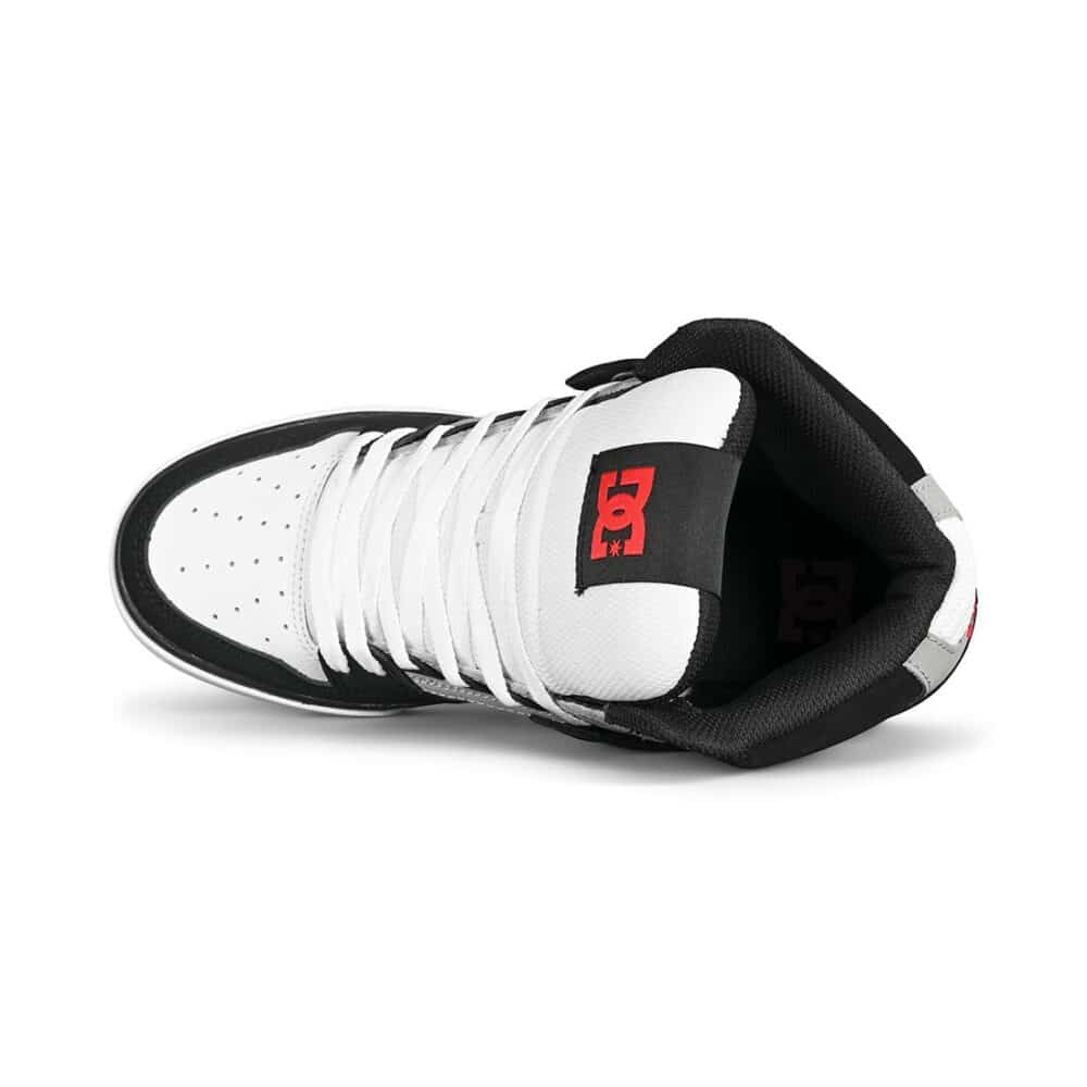 DC Pure High Top WC Skate Shoes - Black/White/Red