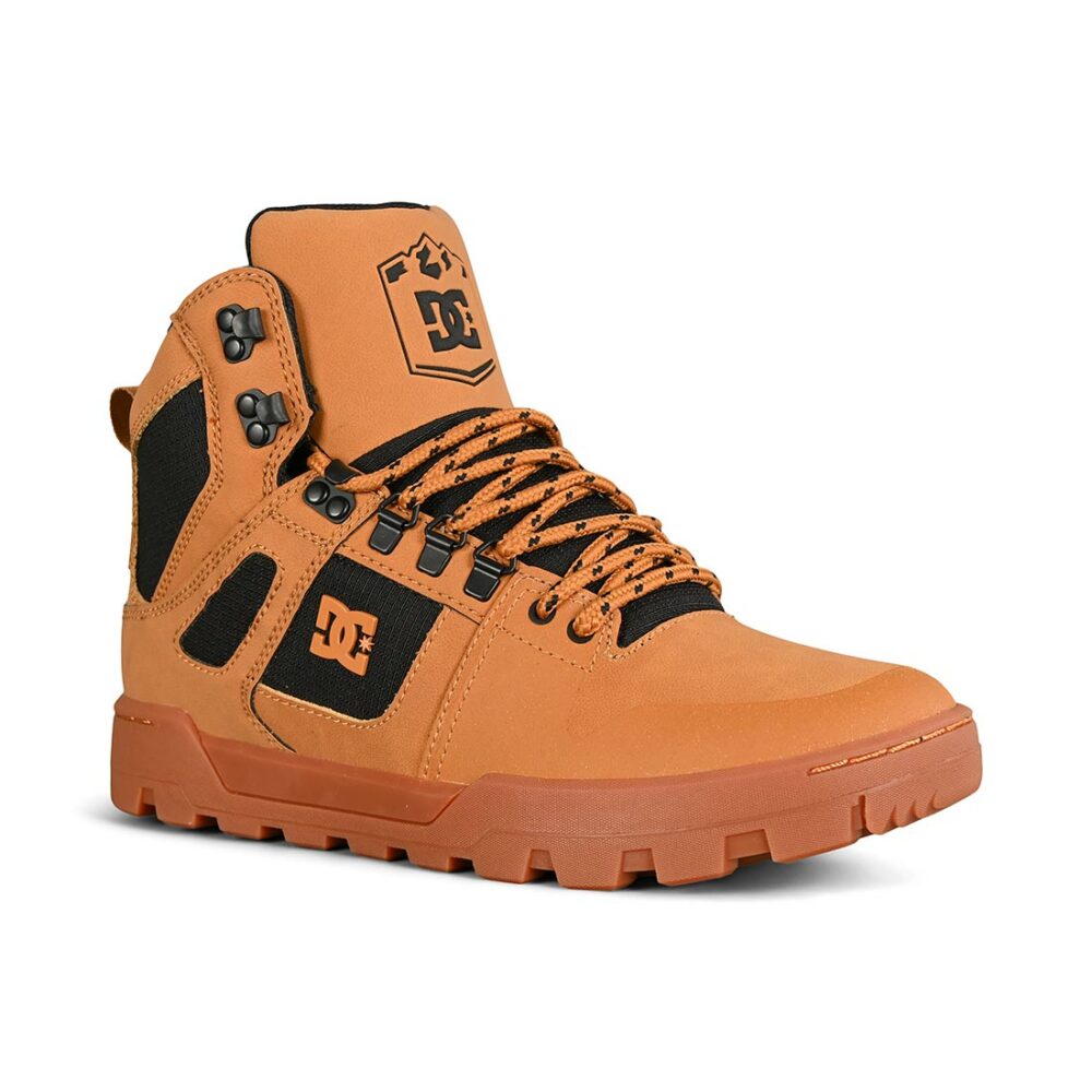 DC Pure High Top WR Lace Up Winter Boot - Wheat/Black