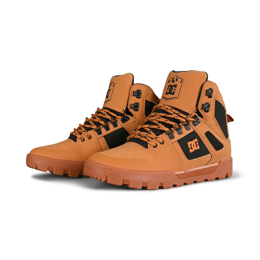 DC Pure High Top WR Lace Up Winter Boot - Wheat/Black