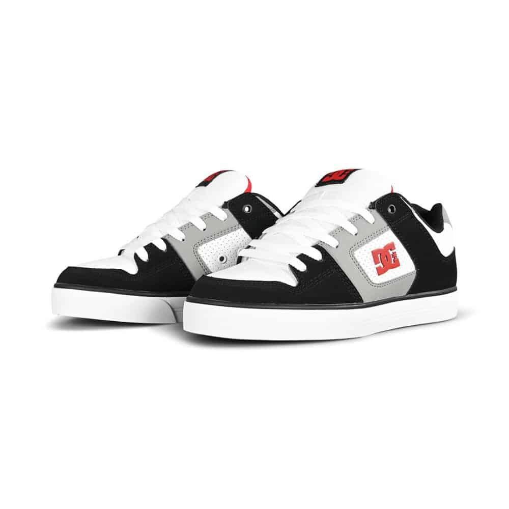 DC Pure Skate Shoes - Black/White/Grey