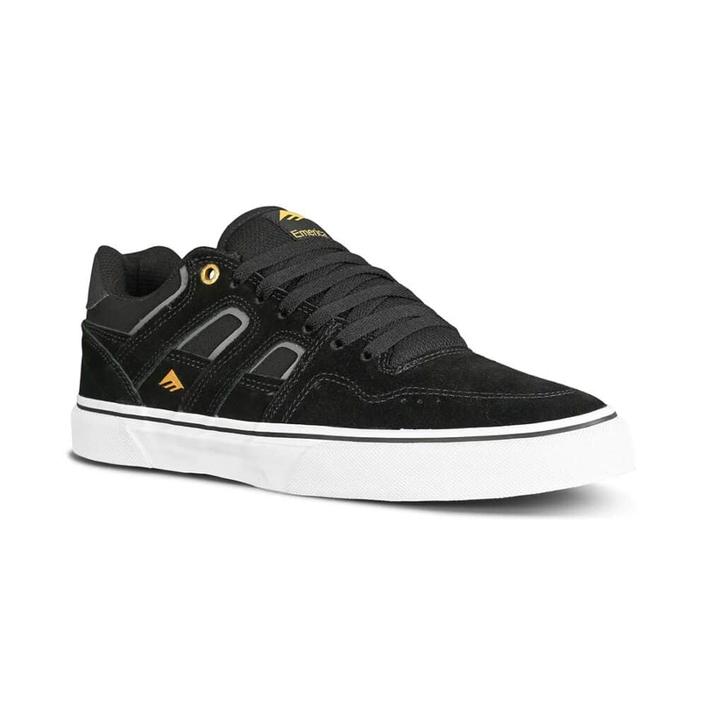 Emerica Tilt G6 Vulc Skate Shoes - Black/White/Gold