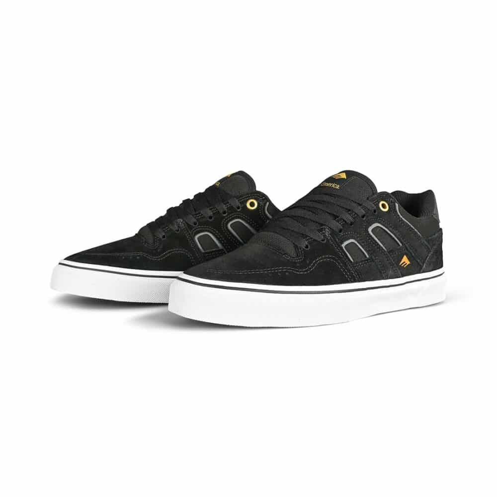 Emerica Tilt G6 Vulc Skate Shoes - Black/White/Gold