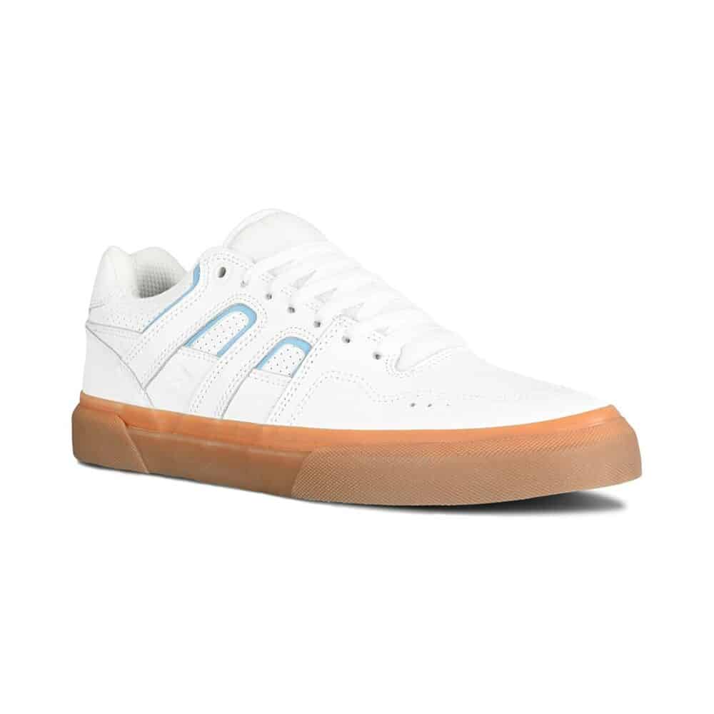 Emerica Tilt G6 Vulc Skate Shoes - White/Blue/Gum