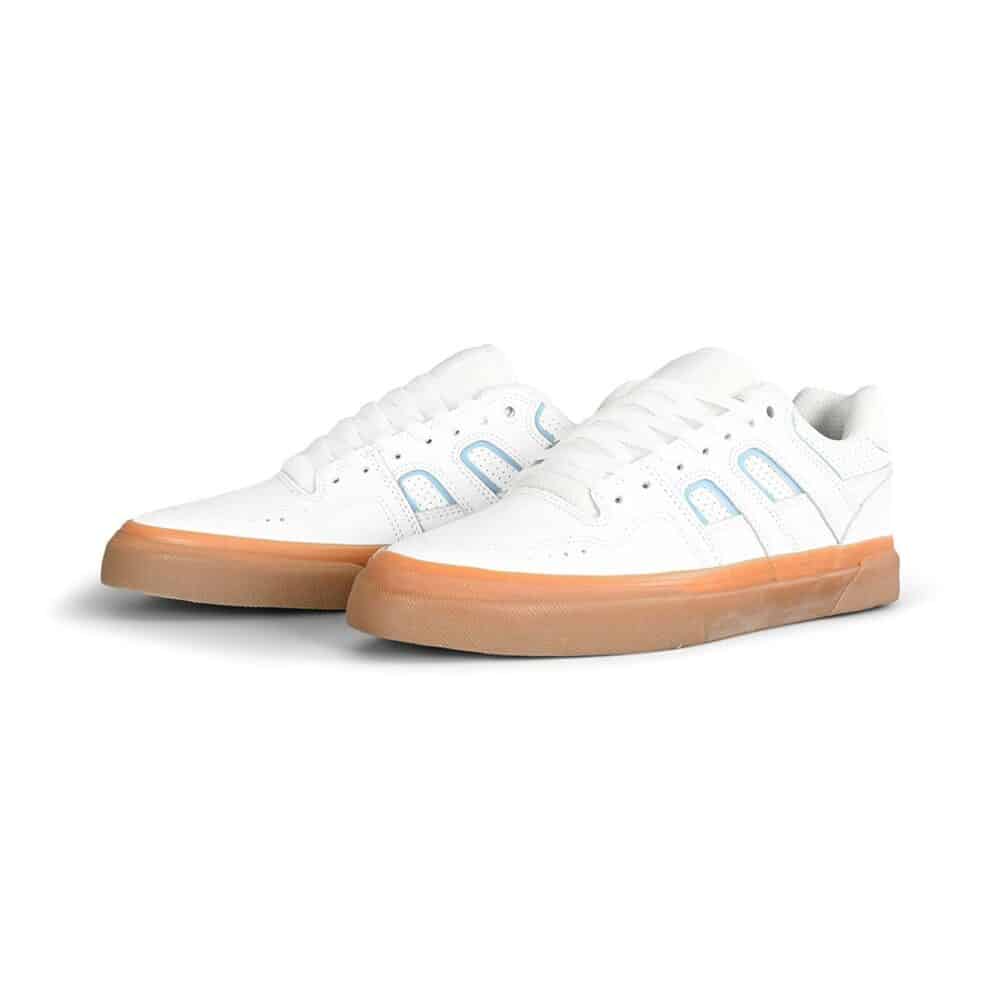 Emerica Tilt G6 Vulc Skate Shoes - White/Blue/Gum