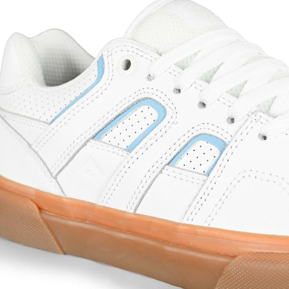 Emerica Tilt G6 Vulc Skate Shoes - White/Blue/Gum