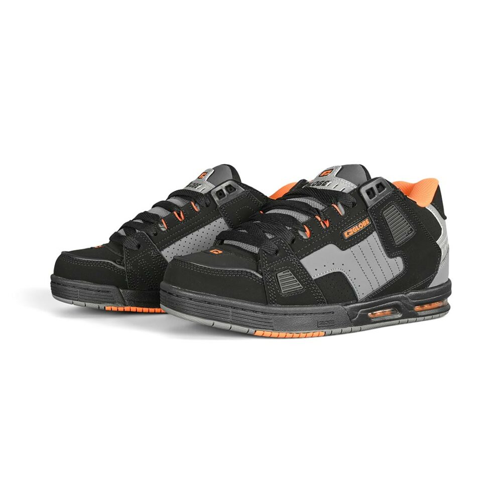 Globe Sabre Skate Shoes - Black/Grey/Orange