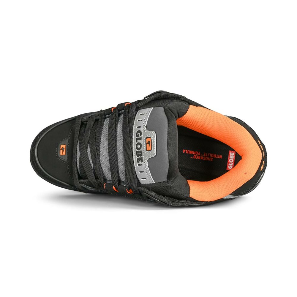 Globe Sabre Skate Shoes - Black/Grey/Orange