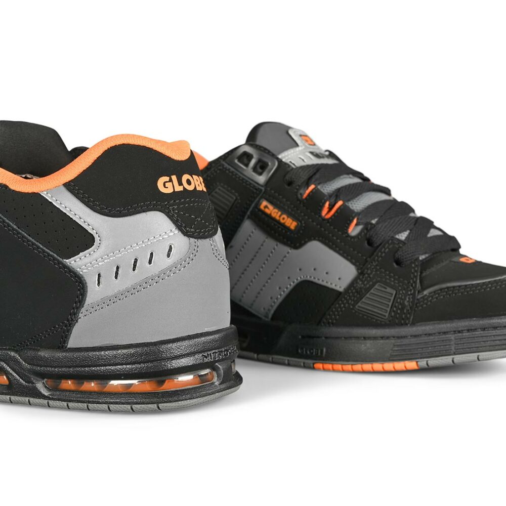 Globe Sabre Skate Shoes - Black/Grey/Orange