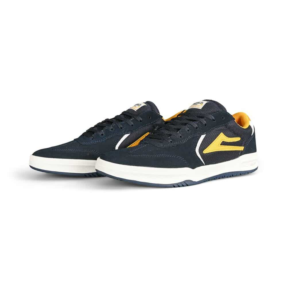 Lakai Atlantic Manch Skate Shoes - Navy/Gold