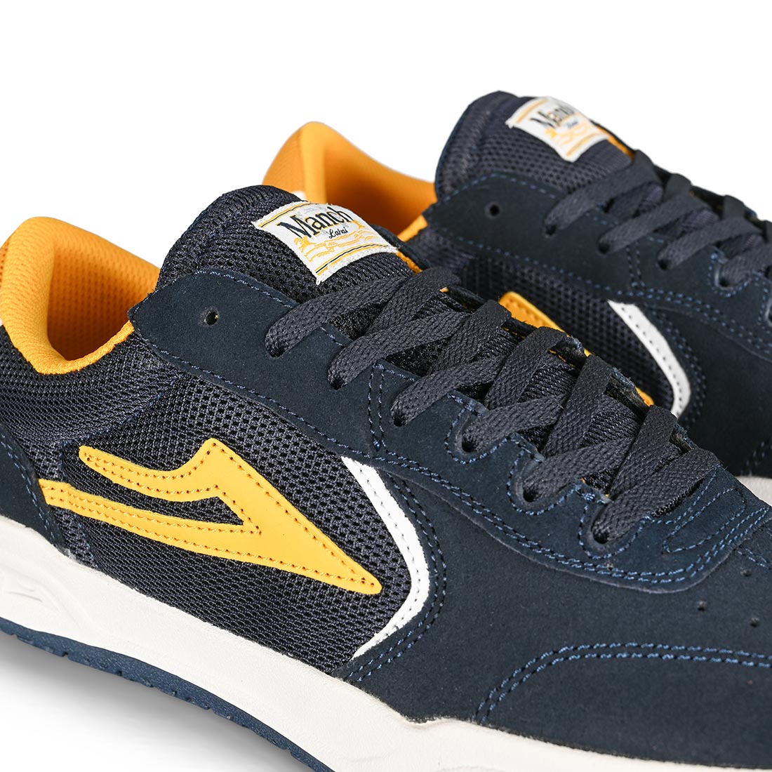 Lakai Atlantic Manch Skate Shoes - Navy/Gold - Supereight