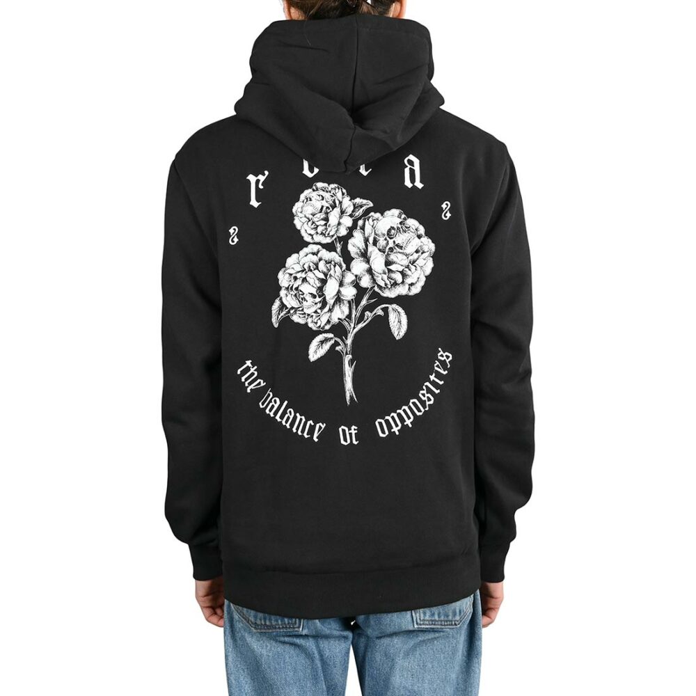 RVCA Floral Skulls Pullover Hoodie - Black