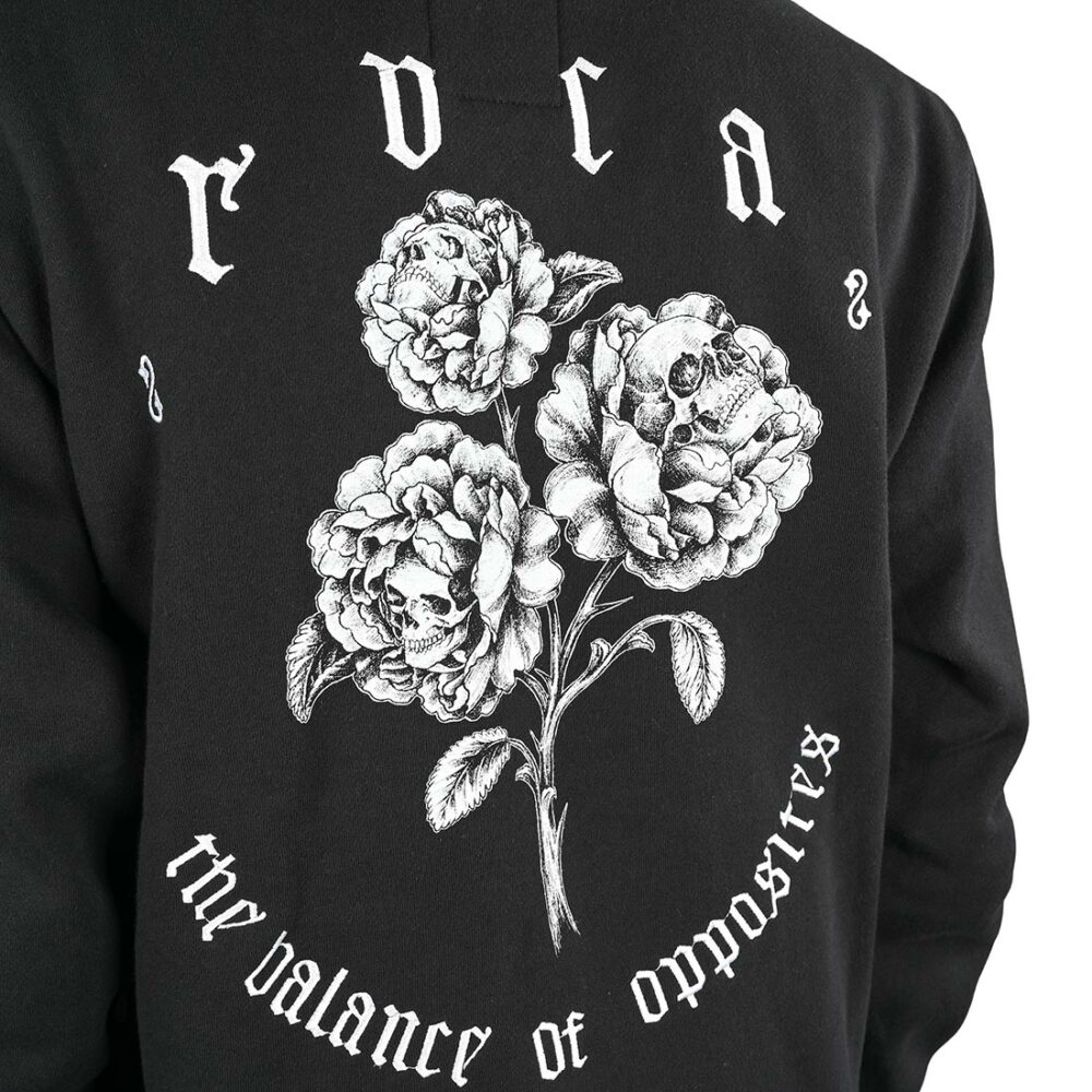 RVCA Floral Skulls Pullover Hoodie - Black