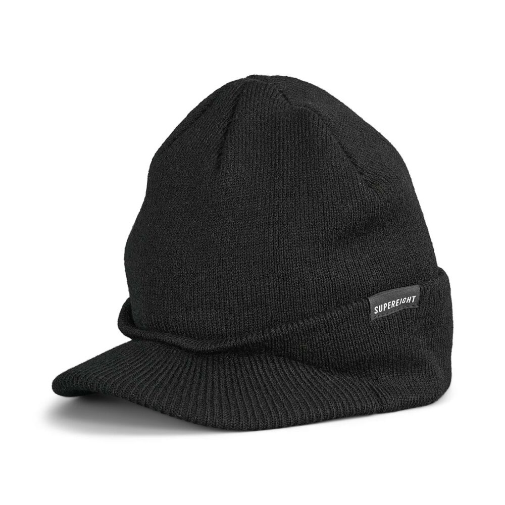 Supereight Supply Co Visor Beanie Hat - Black