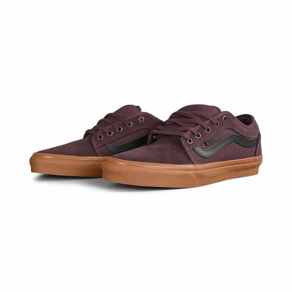 Vans Chukka Low Sidestripe Skate Shoes - Port/Gum