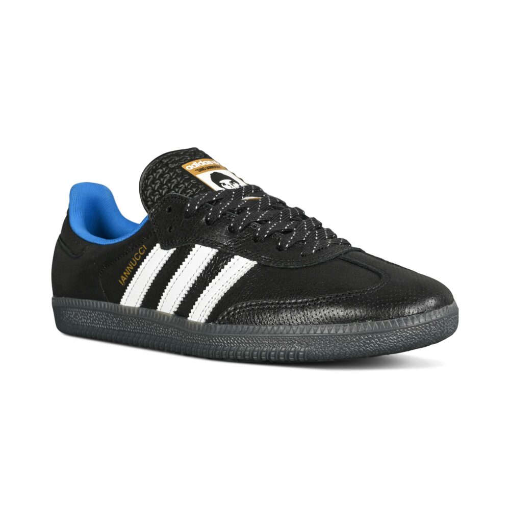 Adidas Gino Samba ADV RYR Skate Shoes - Core Black/White/Bluebird