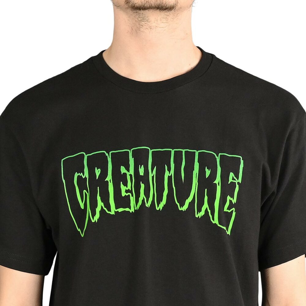 Creature Logo Outline S/S T-Shirt - Black