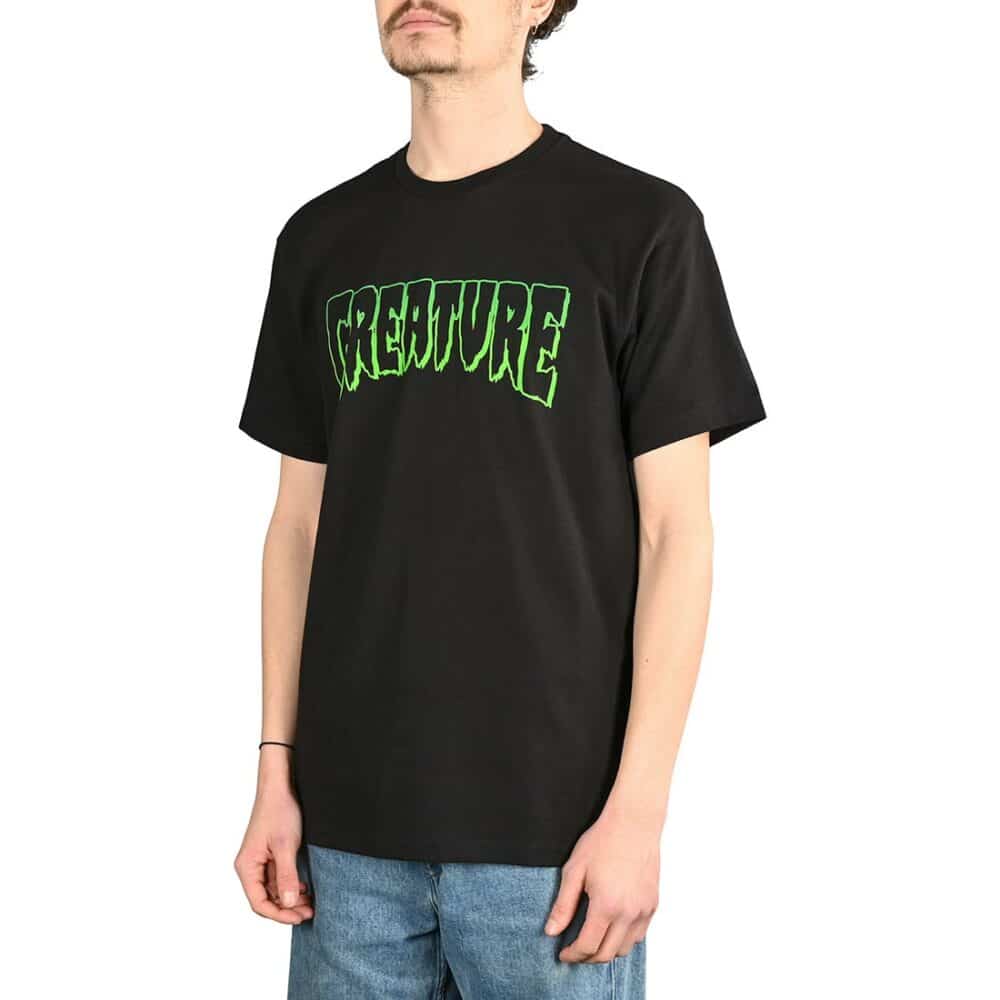 Creature Logo Outline S/S T-Shirt - Black