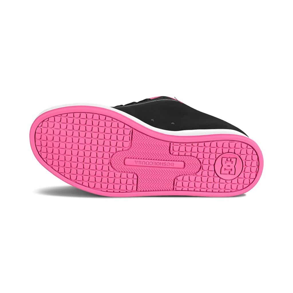 DC Women’s Court Graffik Skate Shoes Black/Pink Stencil