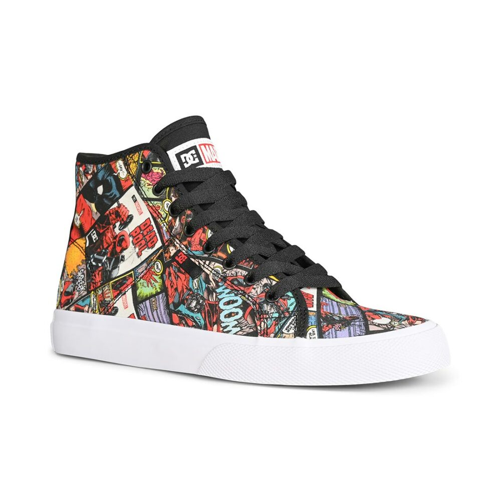 DC x Deadpool Manual Hi Skate Shoes - Black/Multi