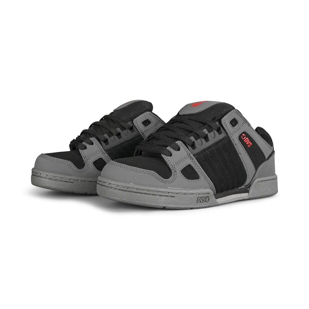 DVS Celsius Skate Shoes - Black-Charcoal-Red