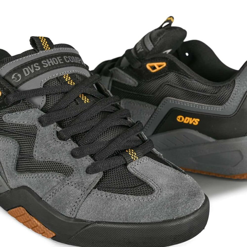 DVS Devious Skate Shoes - Charcoal-Black-Gold