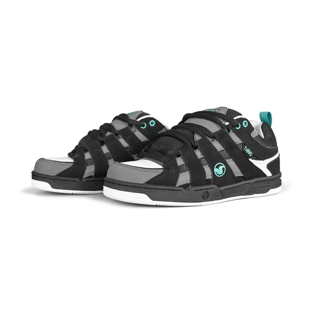 DVS Primo Skate Shoes - Black-Charcoal-Turquoise