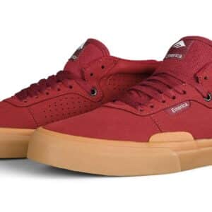 Emerica Pillar Mid-Top Skate Shoes - Burgundy